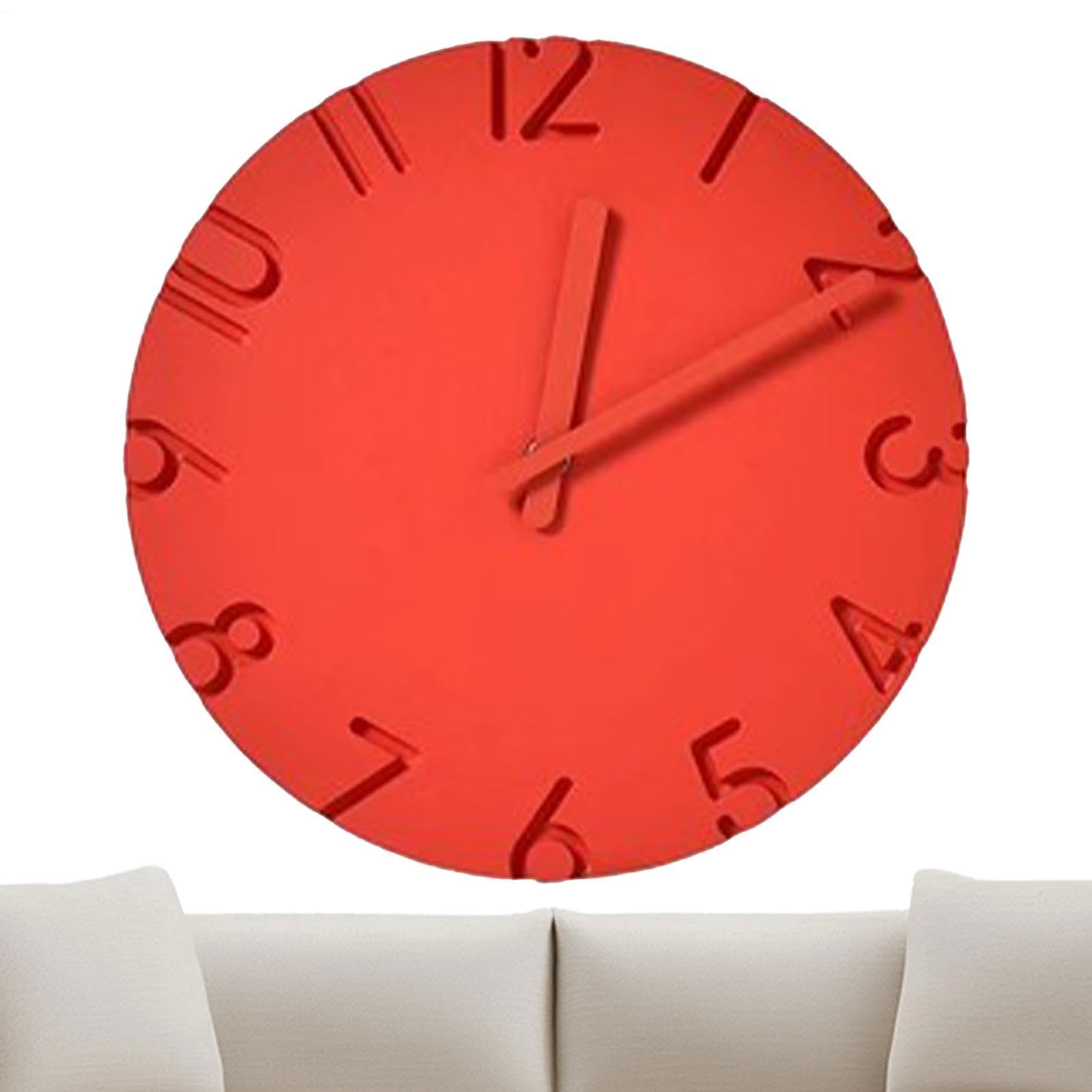 Horloge murale silencieuse texture ciment 30,5 cm mouvement sans tic-tac