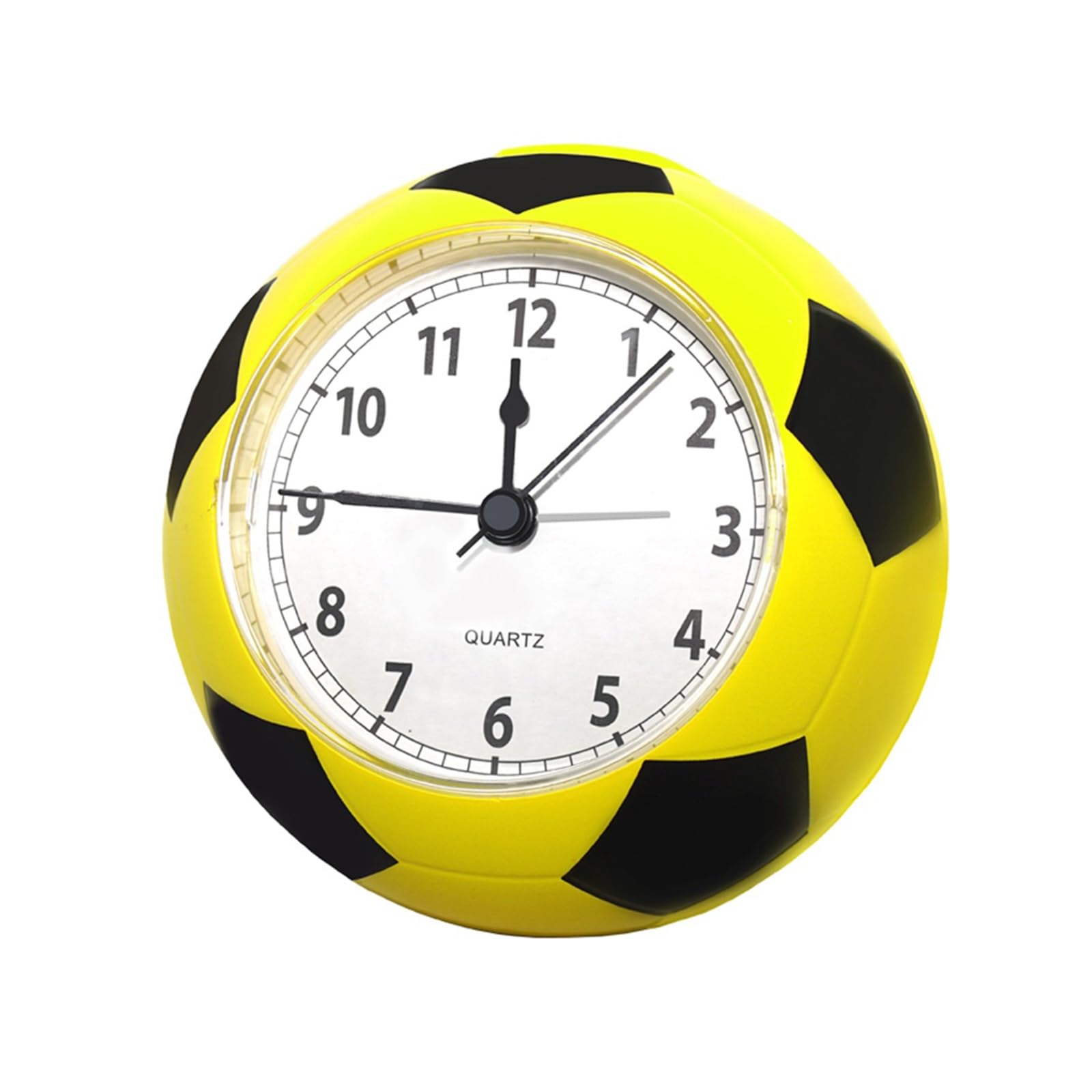 LIBANGRONG-888 Sunrise Alarm Clock Football Creative Table Clock Simplified Student Silent Alarm Clock Home Desktop Cartoon Fun Time English Clock Silent Alarm Clocks Bedside(Yellow)