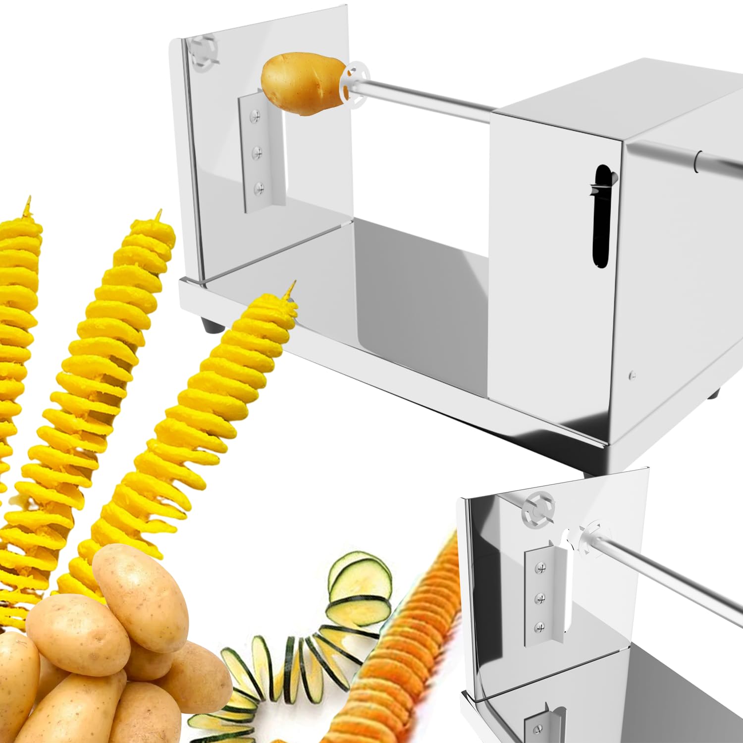 Amazon.com: ANYDOCANMOOT Spiral Potato Cutter french fry cutter