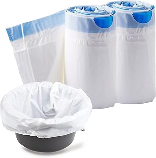 Disposable Commode Liner Bags PACK 40 Adult Bedside Commode Liners Bed Pan Liners Disposable Waste Bags for Commode Chair,Portable Toilet Bags,Camping Toilet Bags-Universal