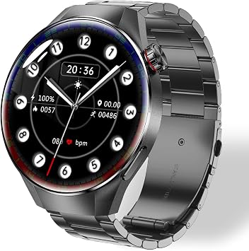 Smart Watches for Men, 1.73" AMOLED Smartwatch with 100 Sports Modes, Heart Rate/Sleep Monitor, Bluetooth Phone Calls, IP67 Waterproof,Fitness Tracker for iPhone/Android RB Black
