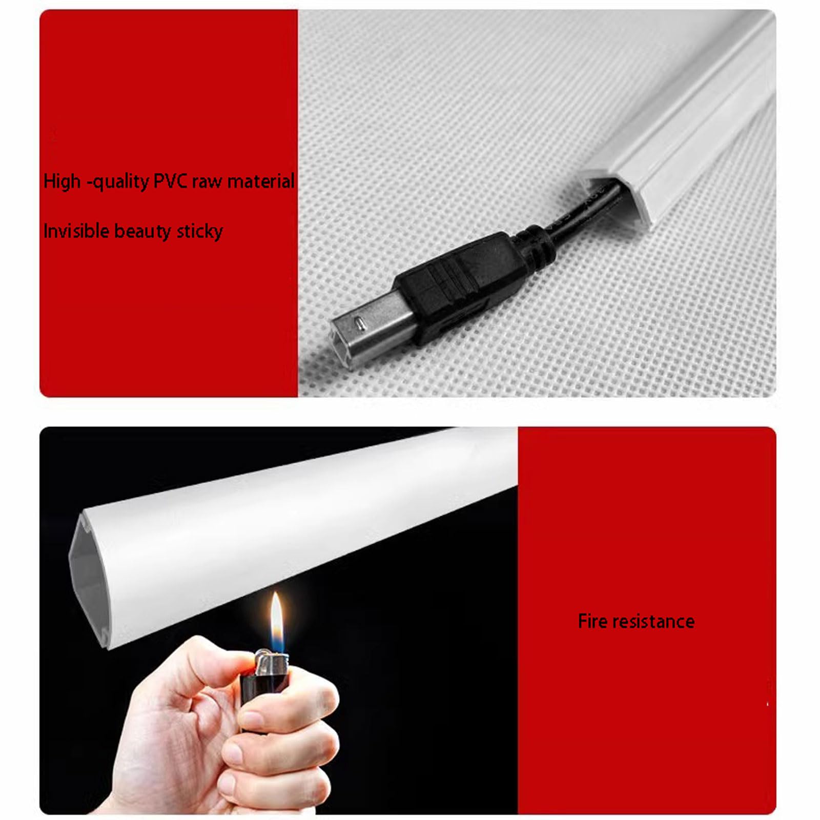 Eck-Kabel-Management-Set, braune Kabelabdeckung, Laufbahn für Boden, Sockelleiste, Decke, elektrische Draht-Concealer und Kabelversteckung, Kabelkanal mit Eck-Kabelverstecker, 17 x 10 x 17 mm
