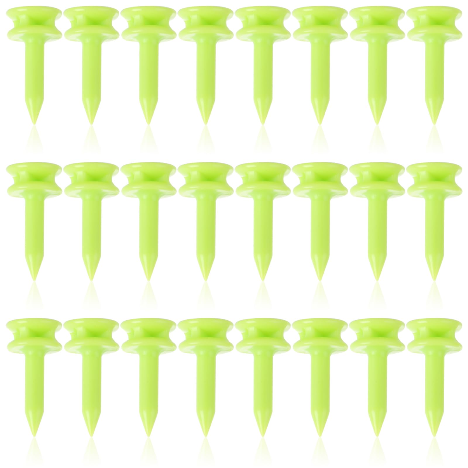 ASelected 200PCS Plastic Golf Tees 25MM,Unbreakable Green Golf Tees,Durable Small Castle Golf Tees for Golf Practice Training