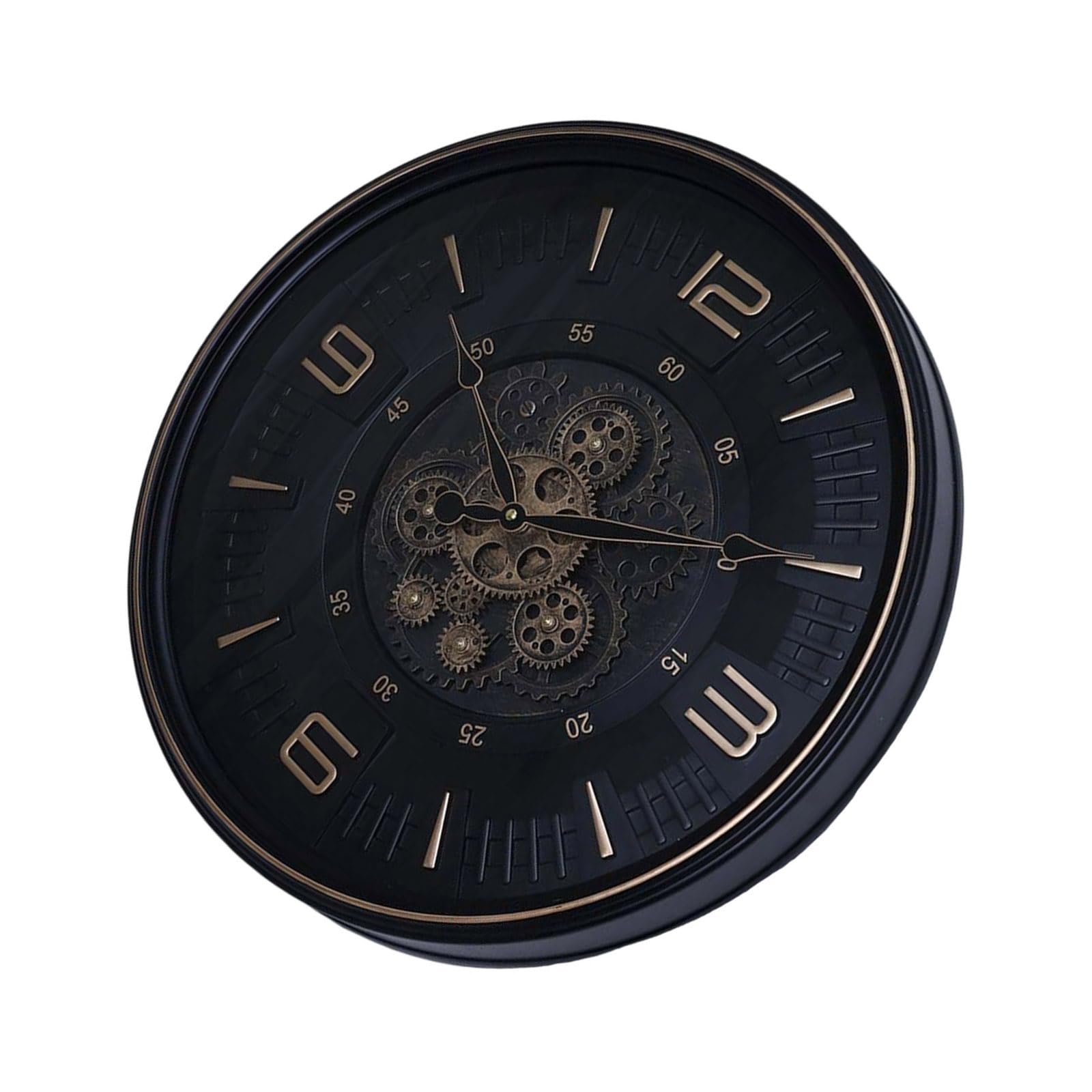 Horloge murale industrielle silencieuse pour un salon apaisant