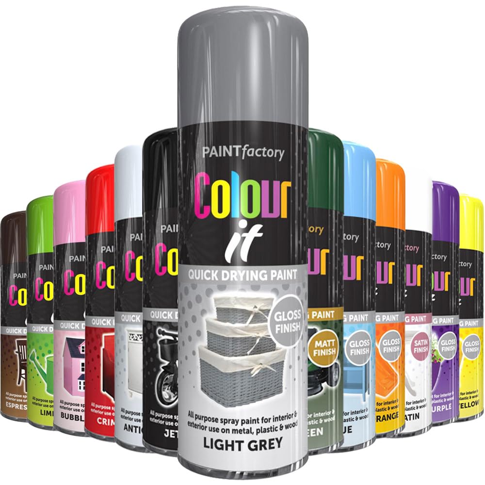 1x Light Grey All Purpose Spray Paint 400ml Professional Quality and Fantastic Finish, Interior, Exterior, Household Multipurpose Spray for Metal | Plastic | Wood | Glass
