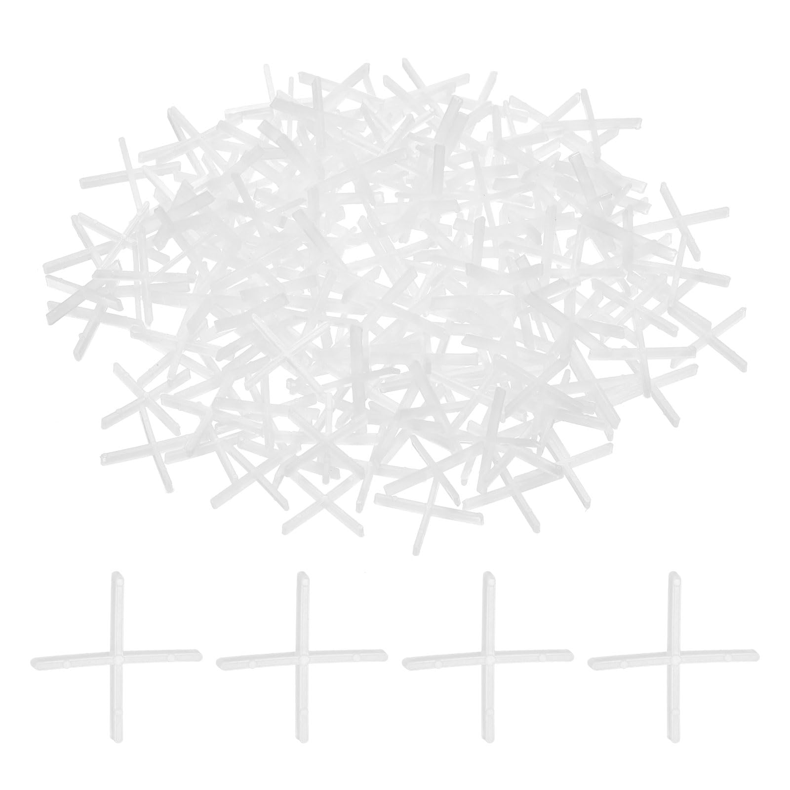 PATIKIL 1mm Cross Tile Spacers,600 Pcs Suit 1mm Plastic Floor Wall Hexagonal Tile Spacers for Floor Wall Spacing Paving Tiling Installation Leveling Laying Tools, White