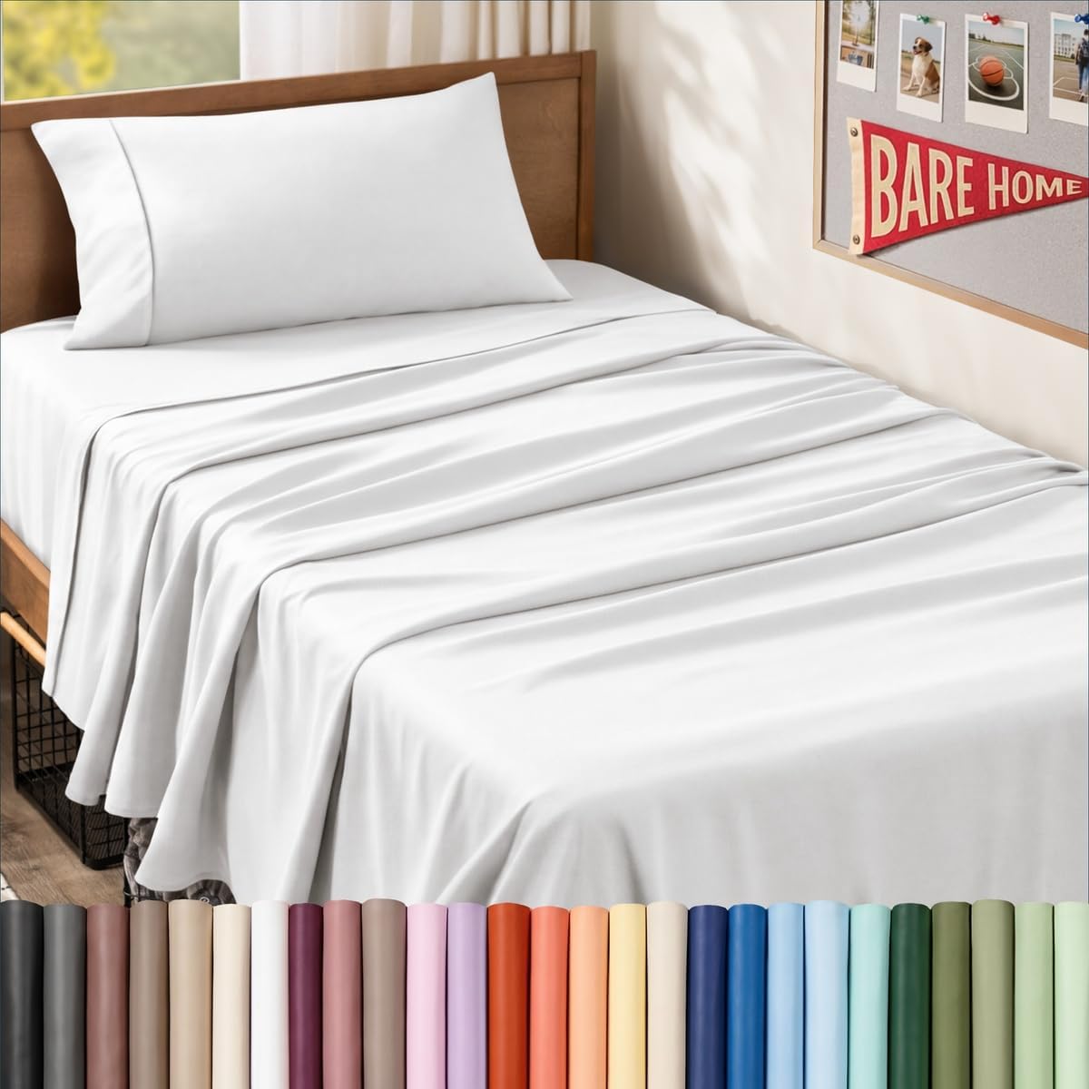 Bare Home 1800 Sheet Set, Twin XL