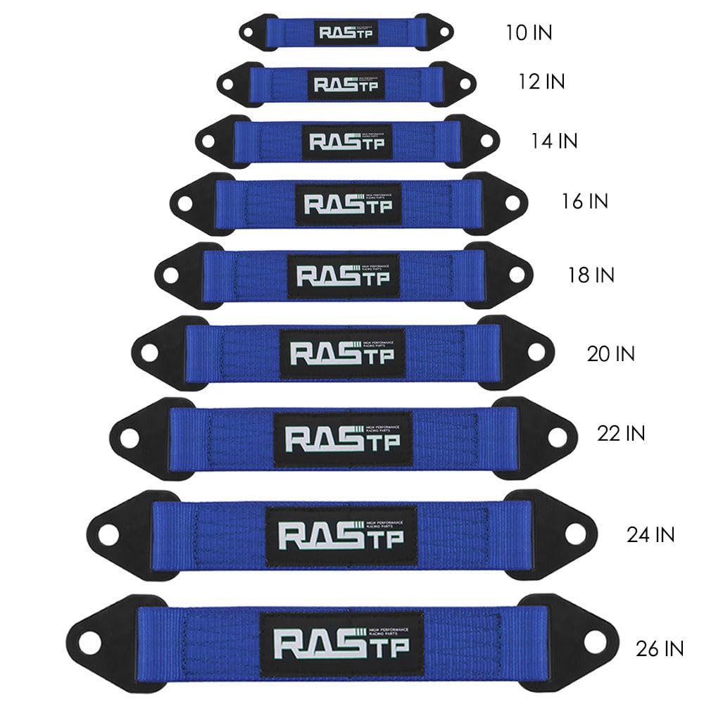 Correa de límite de suspensión de nailon de alta calidad, correa de viaje de suspensión de choque para ATV UTV SXS con resistencia de cincha de 10 libras (azul, 20 pulgadas)