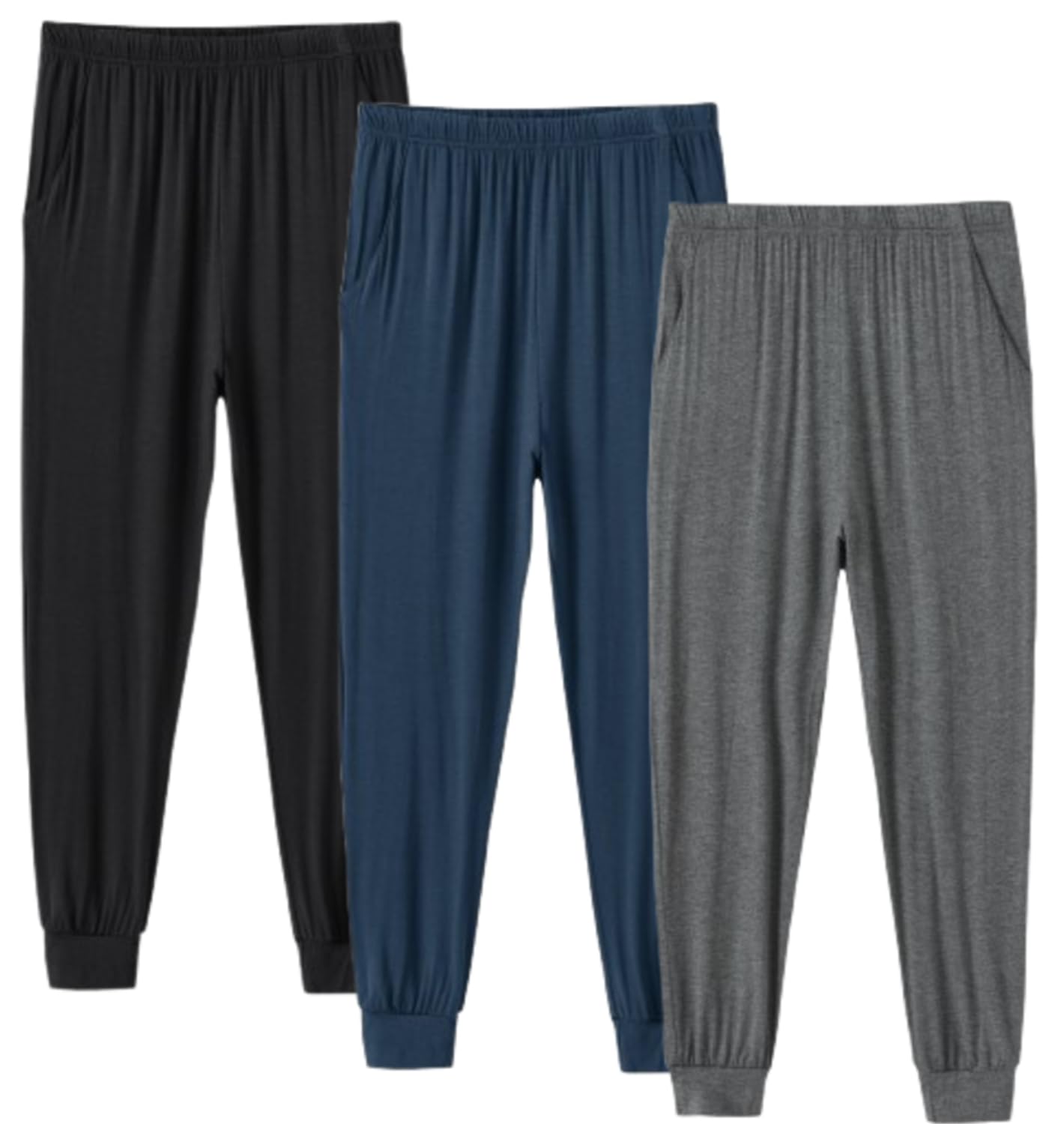 MoFiz Herren Schlafanzughose Lang Weiche Pyjamahose Schlafhose Weite Loungewear