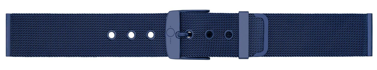 Eichmüller BandOh massives 20mm Edelstahl Milanaise Uhren Armband mit Dornschließe IP Blau