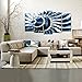 KREATIVE ARTS - Canvas Prints Jet Engine Art Wall Decor 5 Panel Large Turbine Plane Propeller Pictures Print on Canvas Framed Ready to Hang for Office Decor (Large Size 60x32inch)