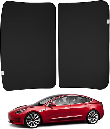 BASENOR Tesla Model Y - Parasol retráctil para techo corredizo para ventana de techo, protección solar, color gris Gen 2