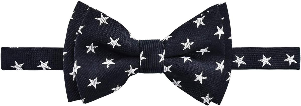 Retreez Boy's Suspender Bow Tie Set Stylish Stars Woven Pre-Tied Bow Tie