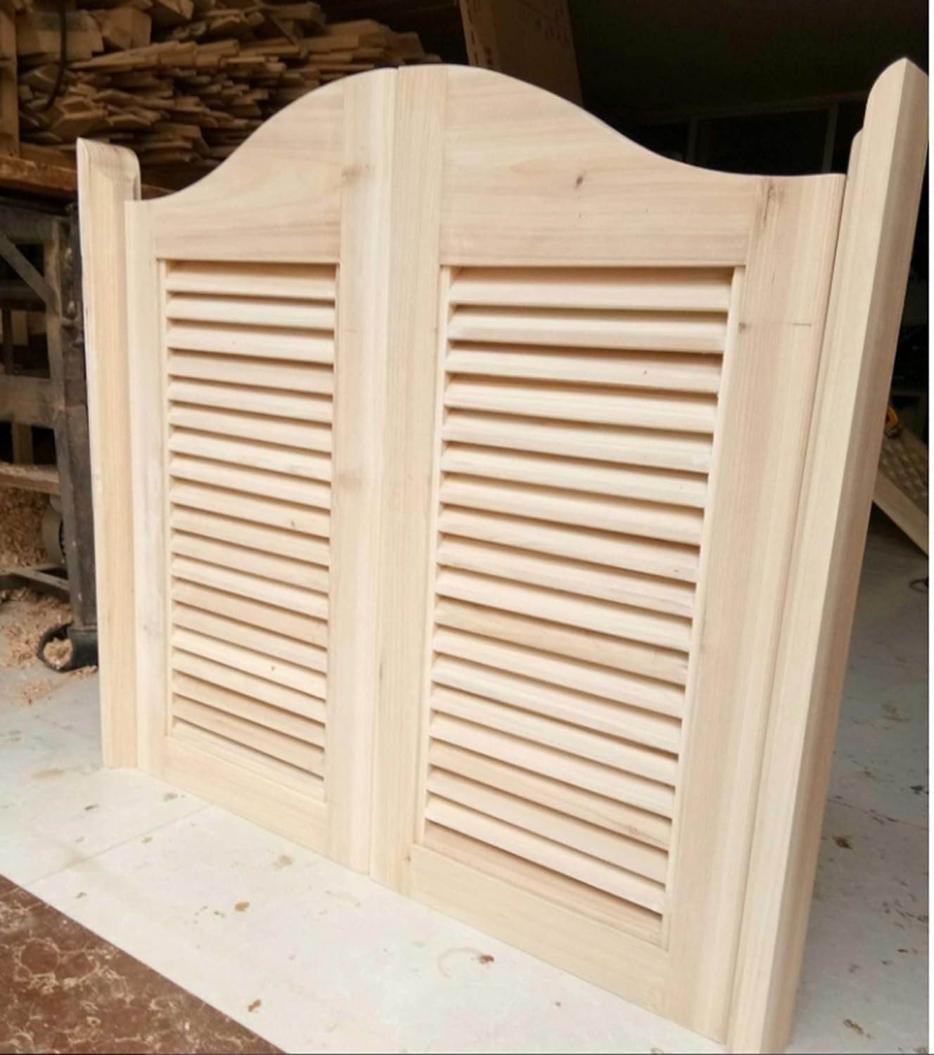Porte battante à volet en bois for café, porte affleurante d'entrée de porche de restaurant de cuisine de magasin à fermeture automatique, tailles de couleurs personnalisées(70x90cm(WxH))