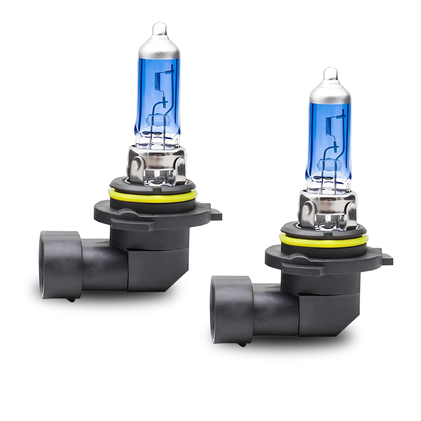 Nowkont Pack-2 Halogen High Beam Light Replacements, 12V Super Bright 360 Degrees Shockproof Vehicle Lighting Accessories, Universal Automotive Low Beam Light for Truck SUV Car (White Light #9005)