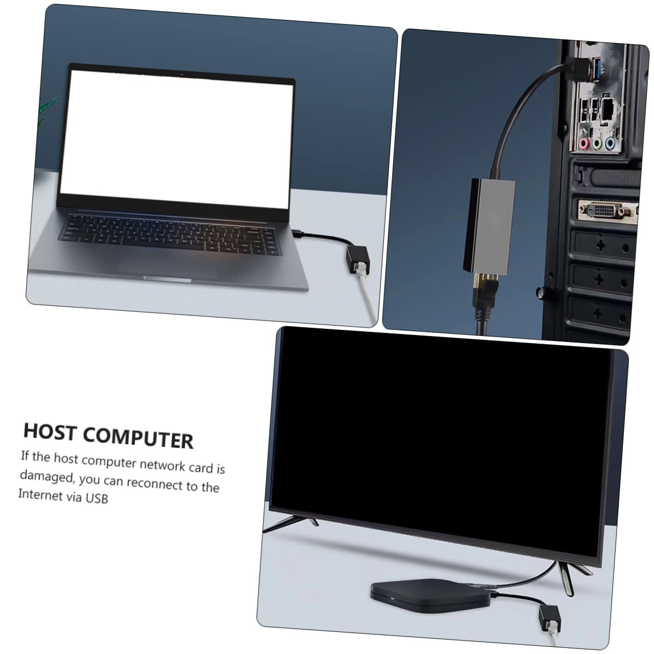 Hemobllo 3pièces Adaptateur USB Ethernet Convertisseur Réseau pour Pc Et Ordinateurs Portables Connectivité Rapide Jusqu à Mbps Pratique pour Bureau Gaming Compatible avec Tous