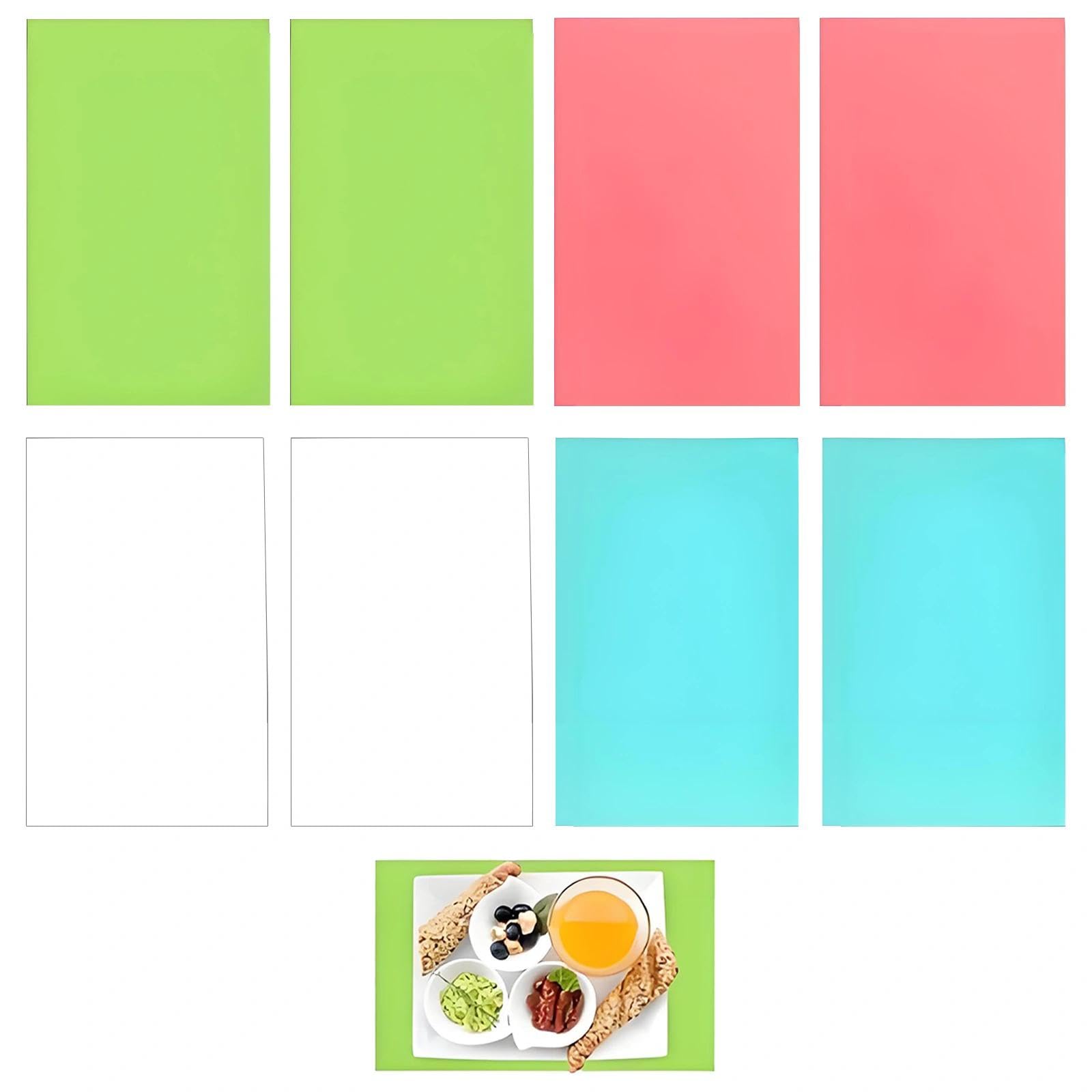 8 Pcs Fridge Shelf Liner, 45×29cm Waterproof Antibacterial Fridge Mats, Refrigerator Pad, Non-Slip, Washable, DIY, for Refrigerator Cupboard Drawer
