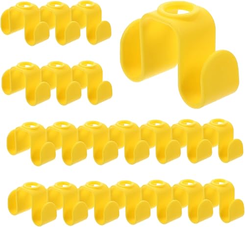 Zerodeko 20 ganchos de doble cara, ganchos de pared para ropa, perchas de metal, triángulos espaciales para perchas de plástico, ganchos extensores,