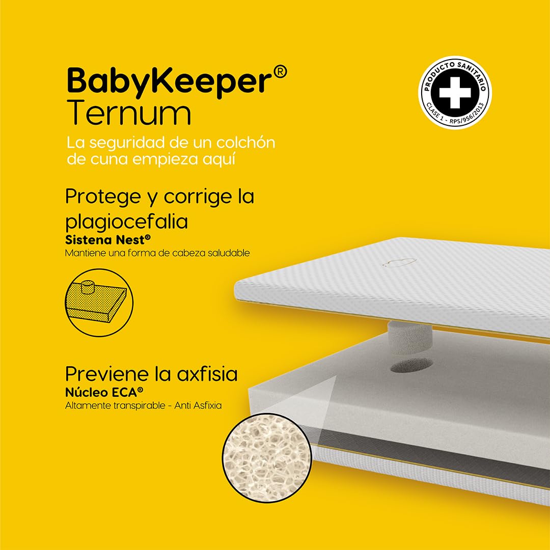 Colchón Minicuna Colecho 50x80x con Grosor de 9,2 cm | Colchon Cuna Bebe Transpirable y Antiasfixia | Colchon Minicuna Ergonómico y 100% Lavable para Cuna Recién Nacido