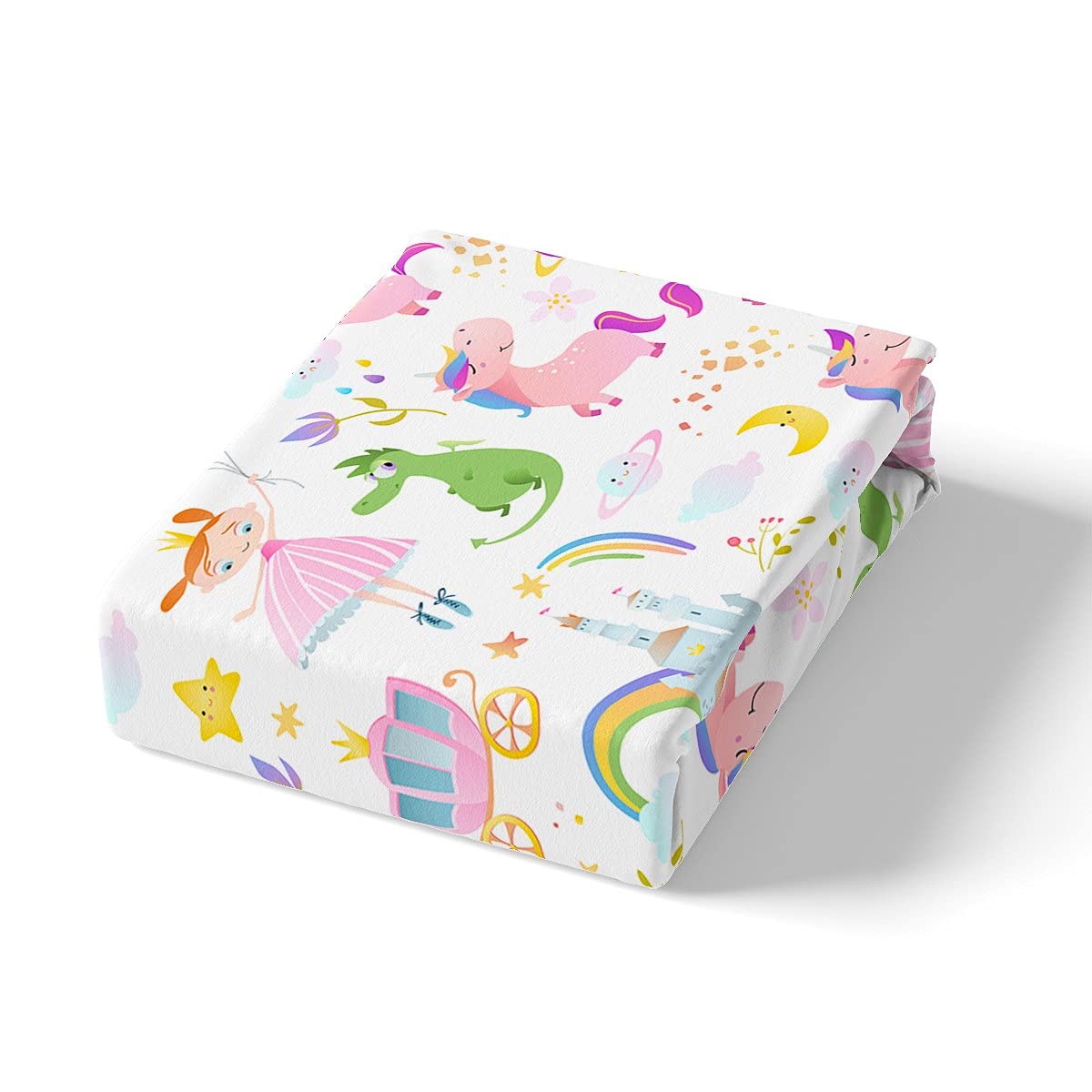 Juego de sábanas de Unicornio con diseño de Princesa, Juego de Cama para niños y niñas, Dinosaurios, Animales mágicos, Juego de sábanas de decoración Ultra Suave para Cama tamaño King