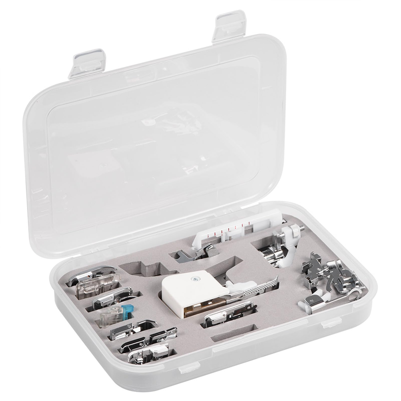 Pieds presseurs machine à coudre kit 15 pièces avec marche pied universel