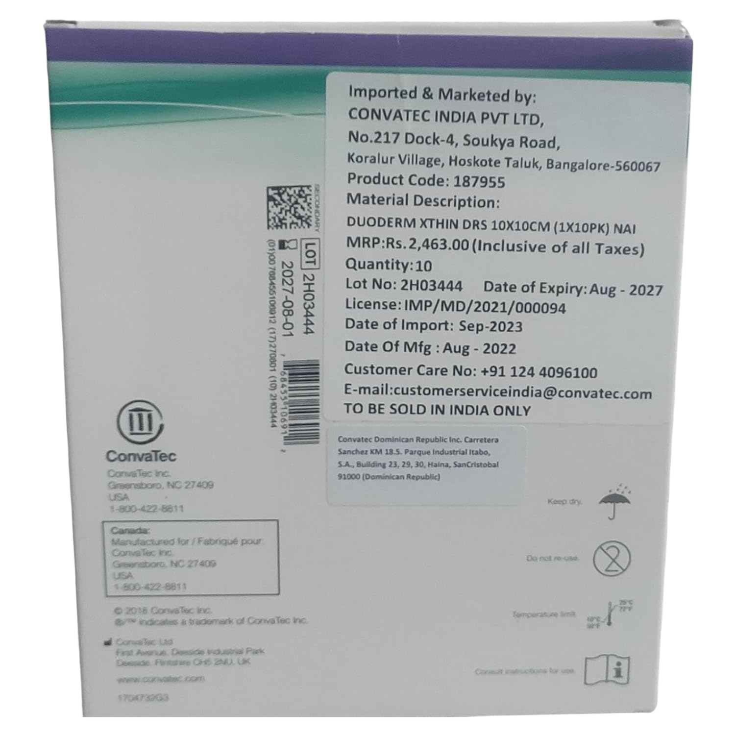 Duo Derm Extra Thin Hydrocolloid Dressing 6in x 6in (15cm x 15cm) | Wound Care Bandage for Blisters, Ulcers, & Minor Burns | Flexible & Waterproof Adhesive Patch — Amazon image 3