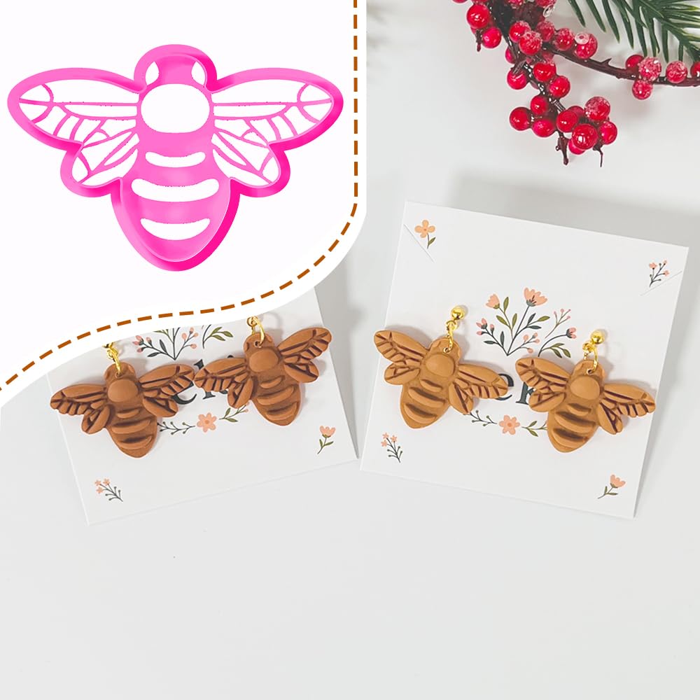 Moldes de arcilla polimérica de abeja para confección de joyería y pendientes artesanales 8
