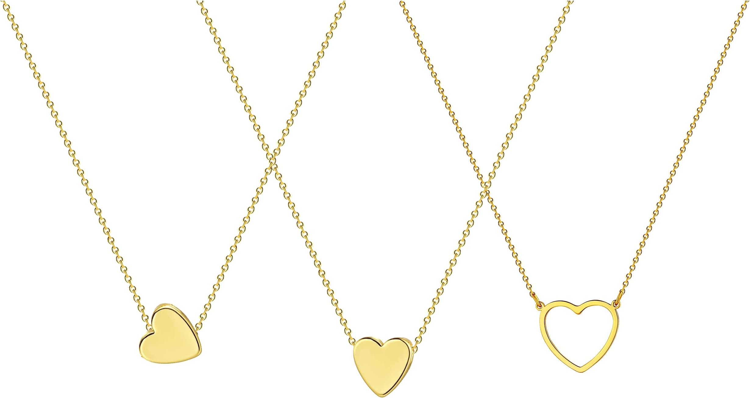 LEXODYGold Heart Necklace Set