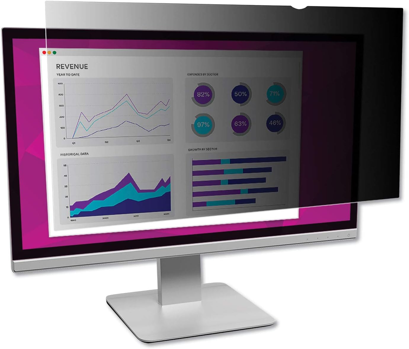 3M High Clarity Privacy Filter for 24in Monitor, 16:9, HC240W9B