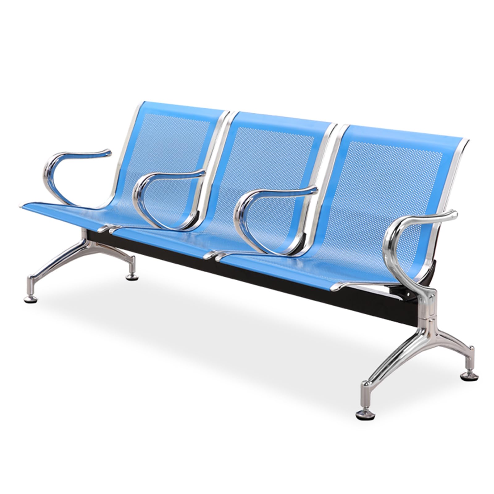 ASerZenith Waiting Room Bench With Armrests - Durable Reception Chair For Office, Airport, Hospital - Comfortable Seating Solution For Guests