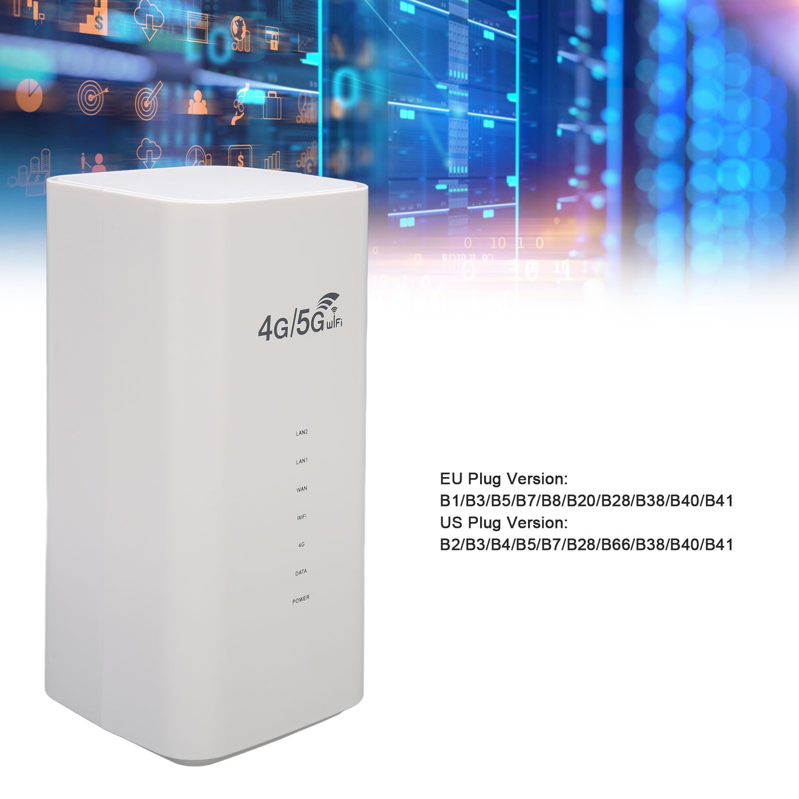 Dpofirs Router 4G LTE con Slot per Scheda SIM, 2023 Nuovo Router Cellulare Sbloccato per Casa Ufficio, Router CPE Router Cellulare Wireless Sbloccato, Fino a 32 Utenti, Regali (Spina UE)