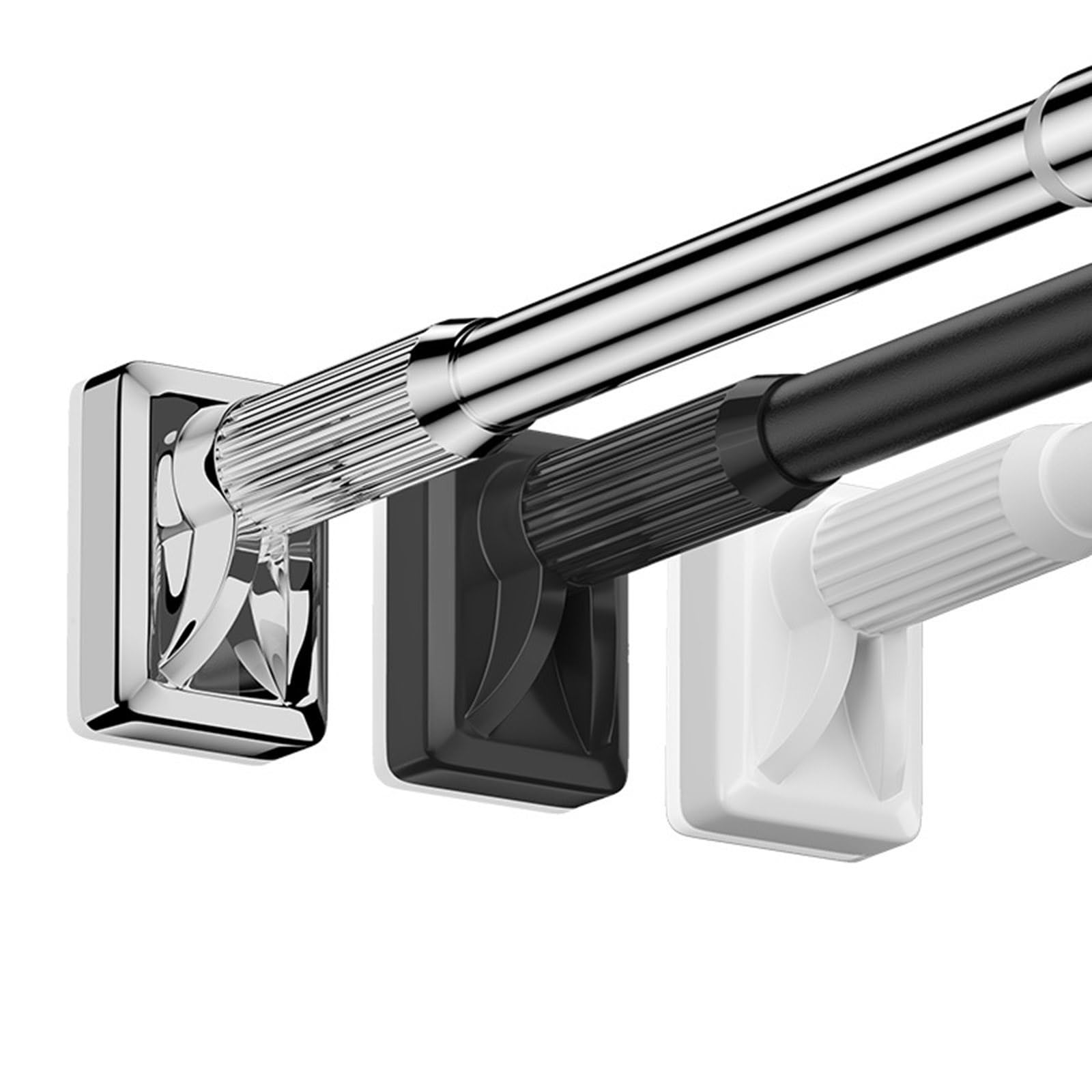 Asta per tenda da doccia a tensione regolabile, senza foratura, in acciaio inox, per bagno, box doccia, design antiscivolo, viola, 410 500 cm