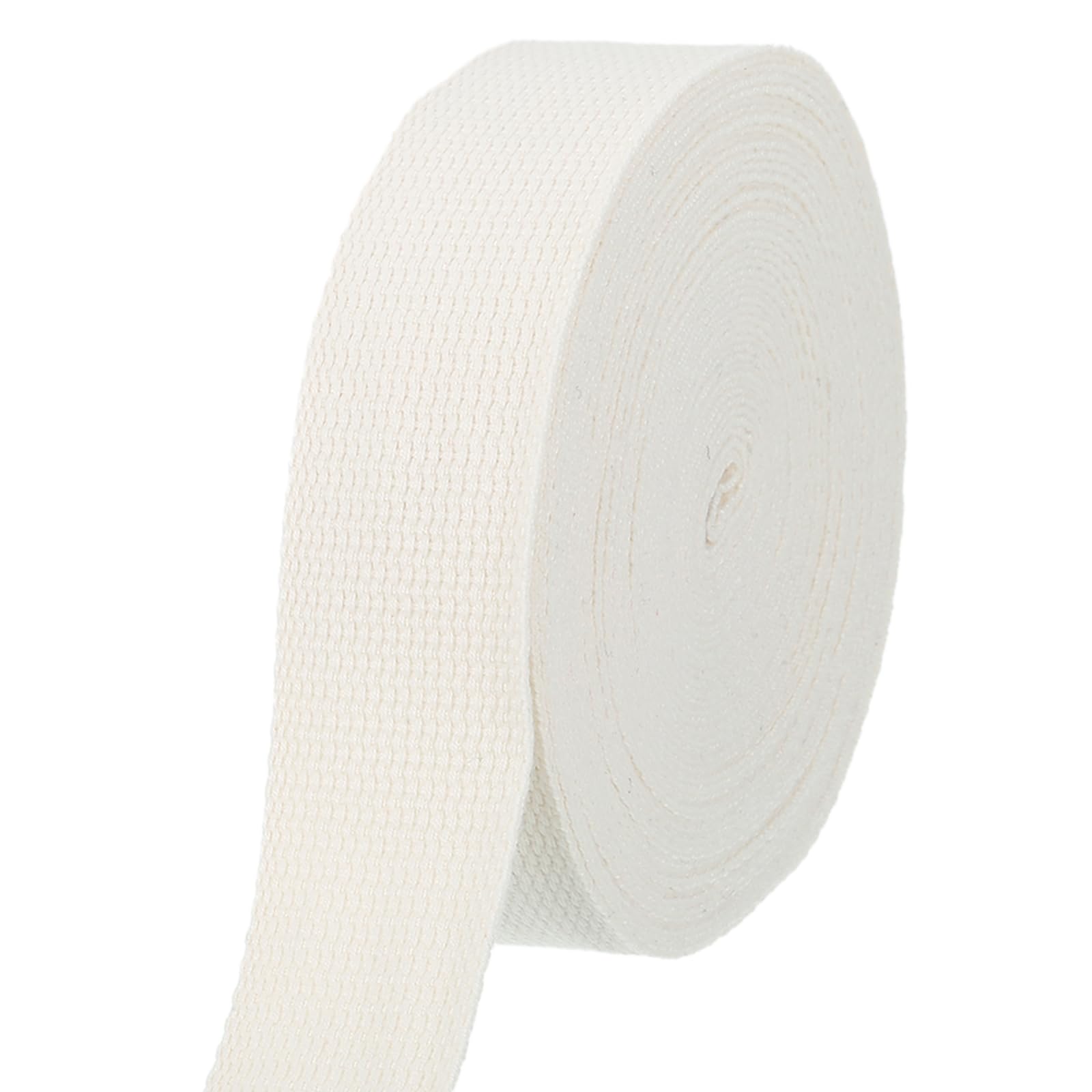 sourcing map Cotton Webbing 1.5 Inch 11 Yard Polyester Cotton Weave Webbing Strap Twill Tape Ribbon for Arts and Crafts Webbing Tote Bag Handles Cloth Belt Making Outdoor Supplies, Beige