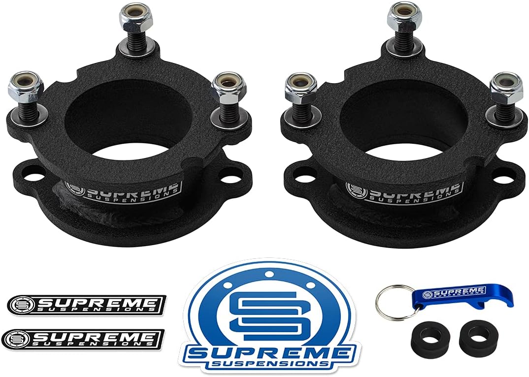 Supreme Suspensions - 2.5" Front Leveling Kit for 2002-2009 Chevrolet TrailBlazer/GMC Envoy - High-Strength Steel Strut Spacers Lift Kit - Mystery Box Included with Purchase