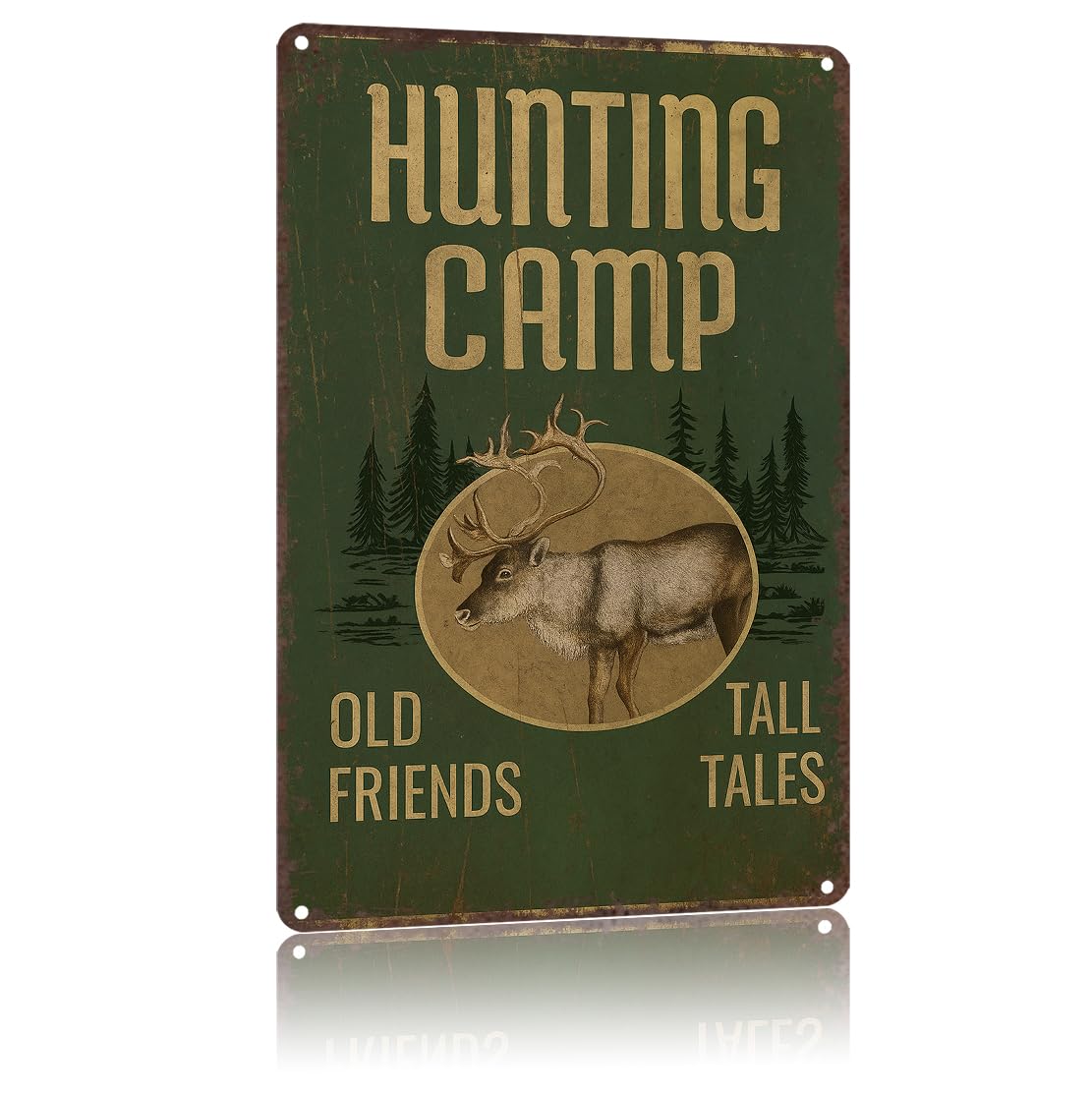 KWQDOZF Funny Metal Signs Poster 8x12inch Hunting Camp Sign Aluminum Sign Wall Art For Home Room Bedroom Office Decor