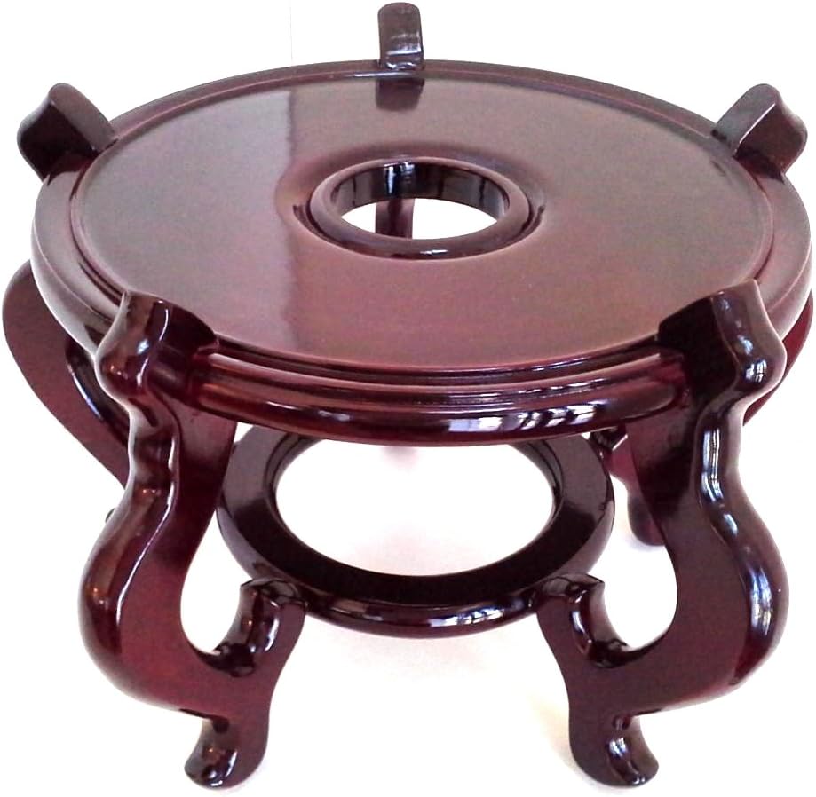 Feng Shui Import Oriental Chinese Japanese Asian Accents, Accessories, Decor - Oriental Jardiniere Planter Pot 5 Leg Base / Fish Bowl Stand 7.5 Inches