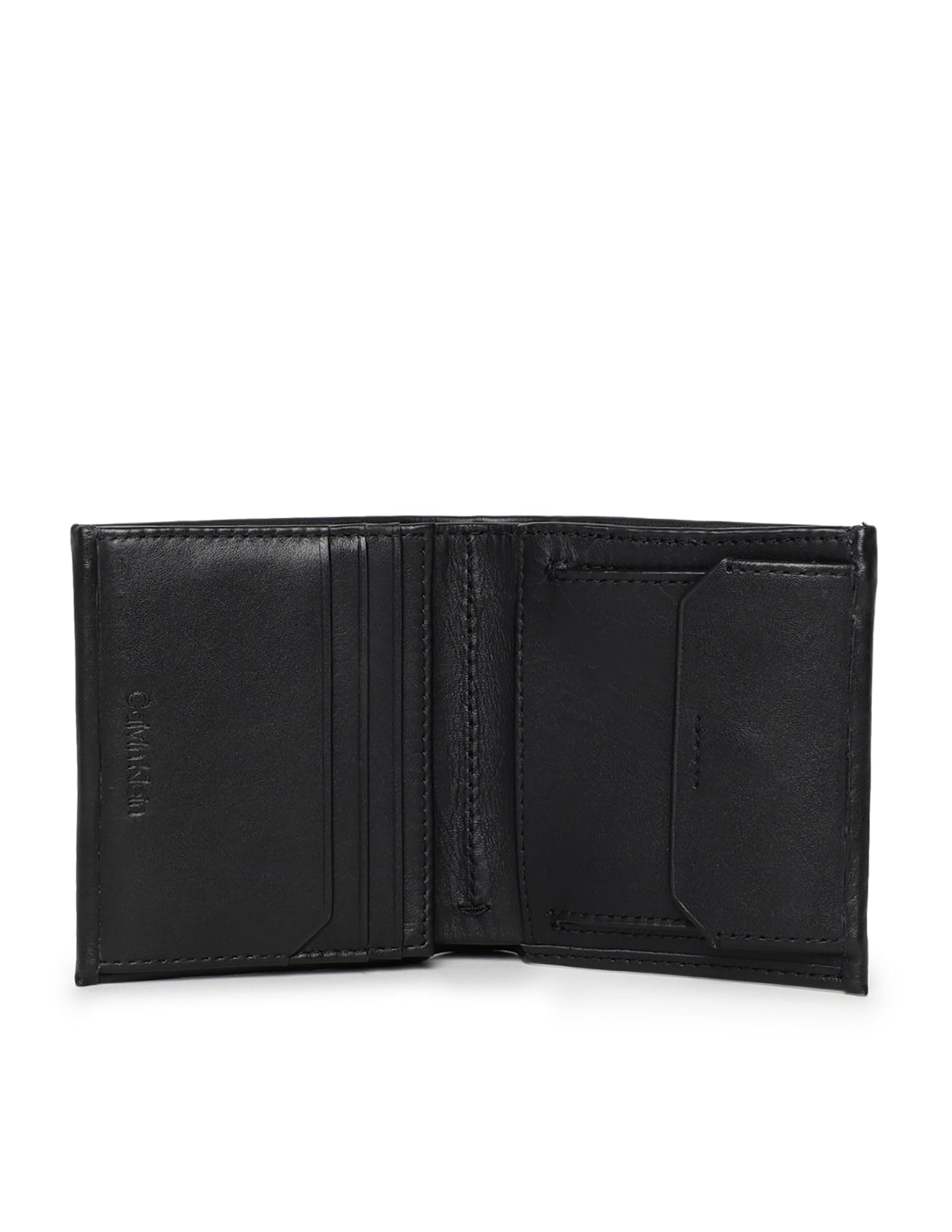 Calvin Klein CK Concise Trifold 6CC W/Coin, Negro, Talla Única, Black, Talla única