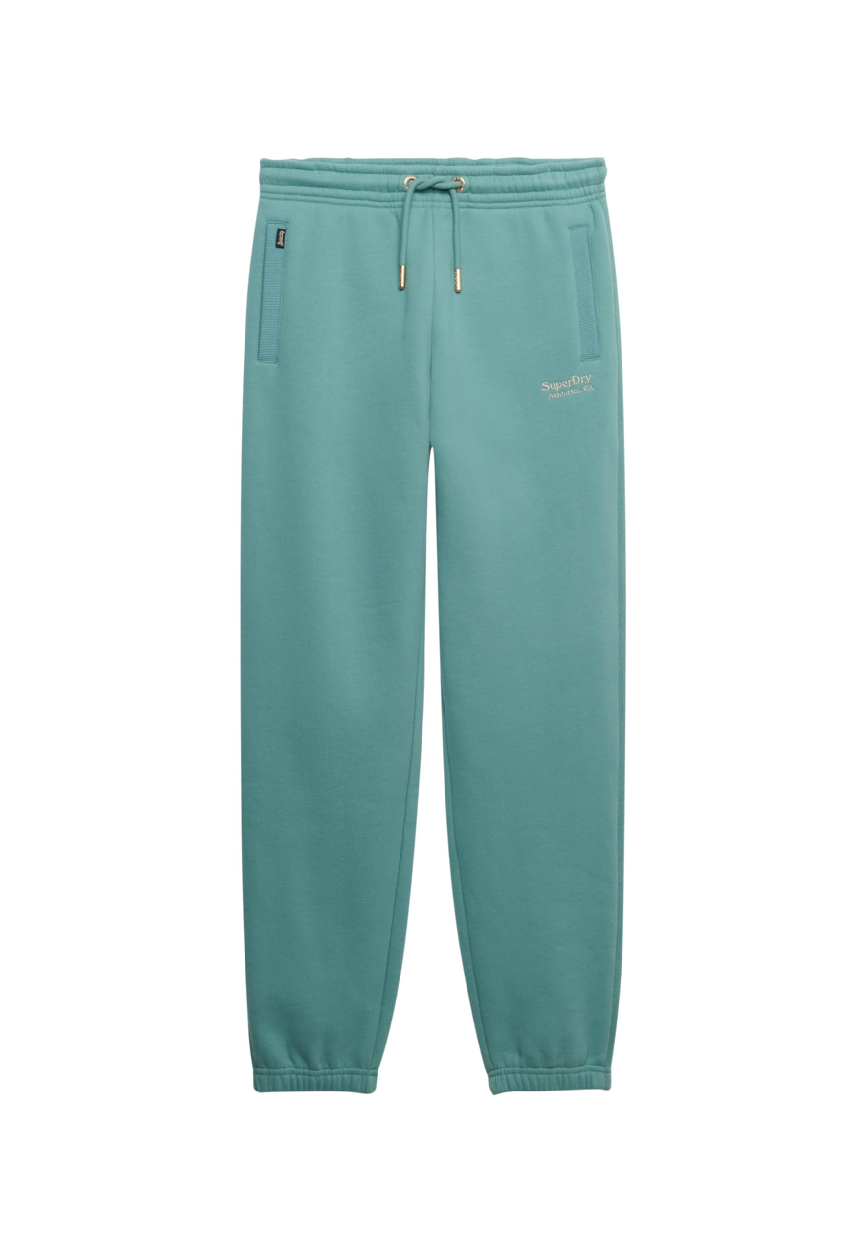 Superdry Damskie spodnie do biegania Essential ze ściągaczami i logo