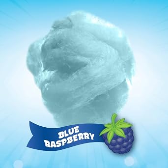 Cotton Candy 10 Pack, 10 Bags each 0.42oz, Blue Raspberry mini cotton candy, blue Individually Wrapped for Parties & Favors, Enjoy Fluffiness of kosher Candy Anytime