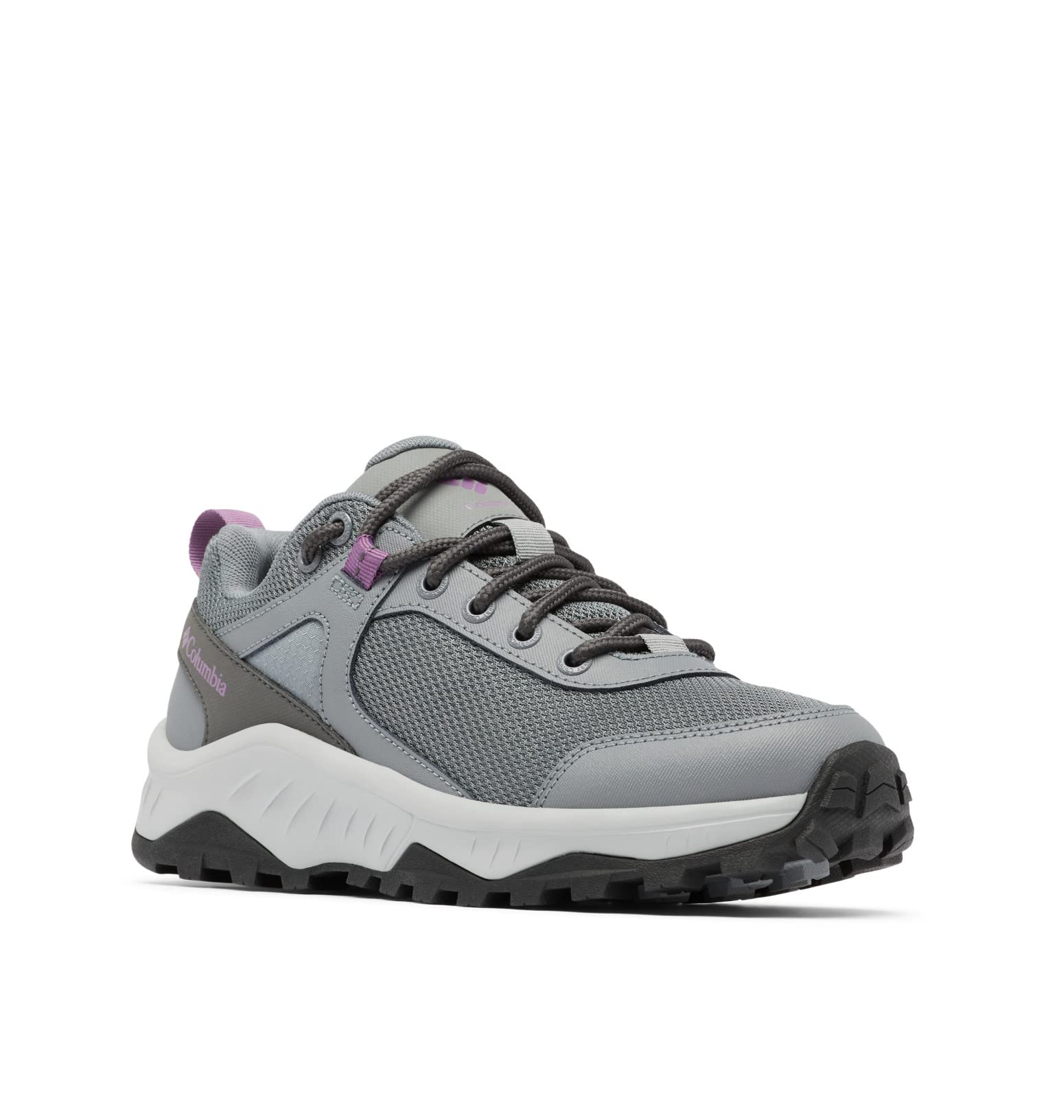 Columbia Women's Trailstorm Ascend Waterproof, Titanium Grey Steel/Dark Lavender, 8