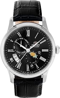 Stainless Steel Japanese Automatic/Hand Winding Watch with Sapphire Crystal Model: RA-AK00, Black, Winding Watch