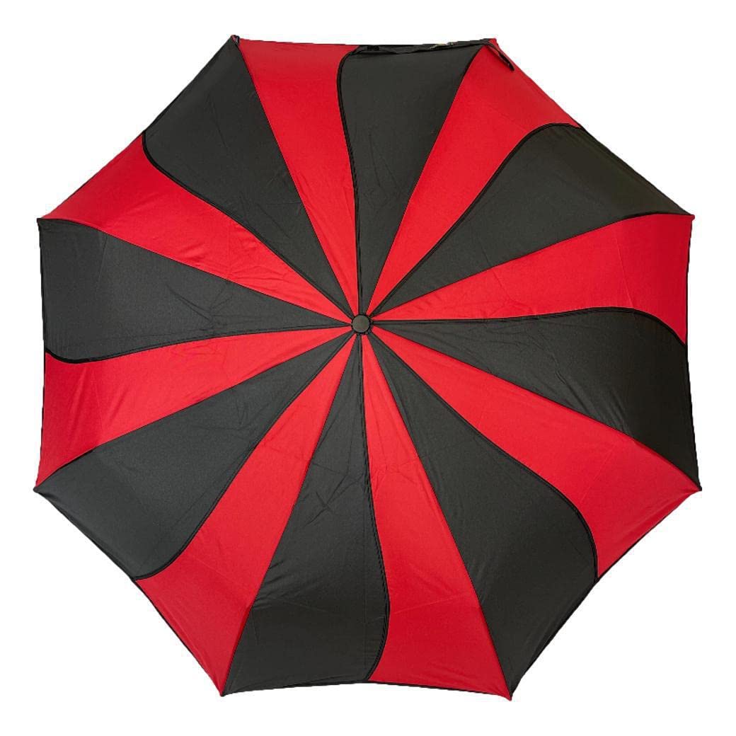 Everyday Swirl Folding Umbrella Red/Black