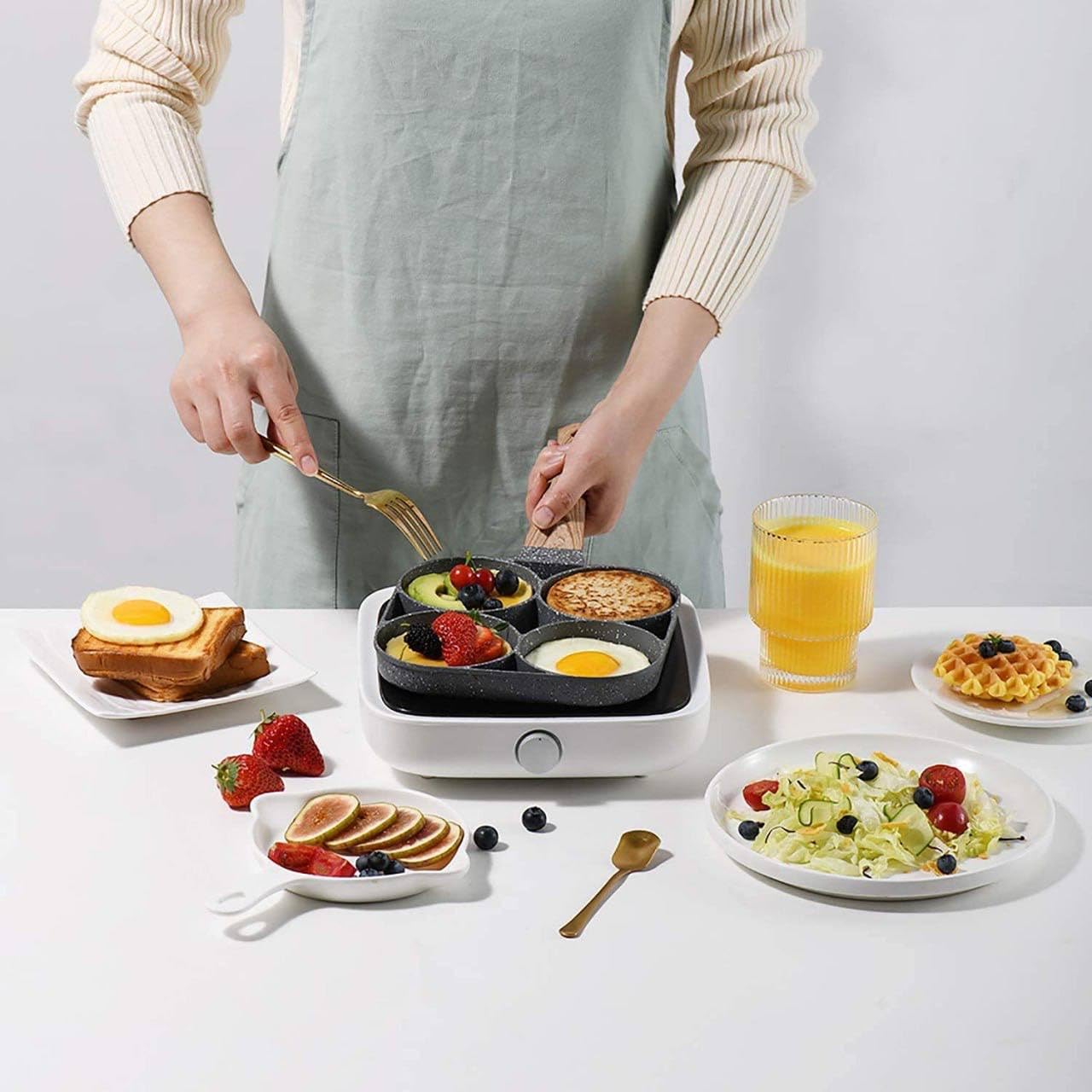 4-in-1 Frying Pan - Cook Multiple Foods! -3