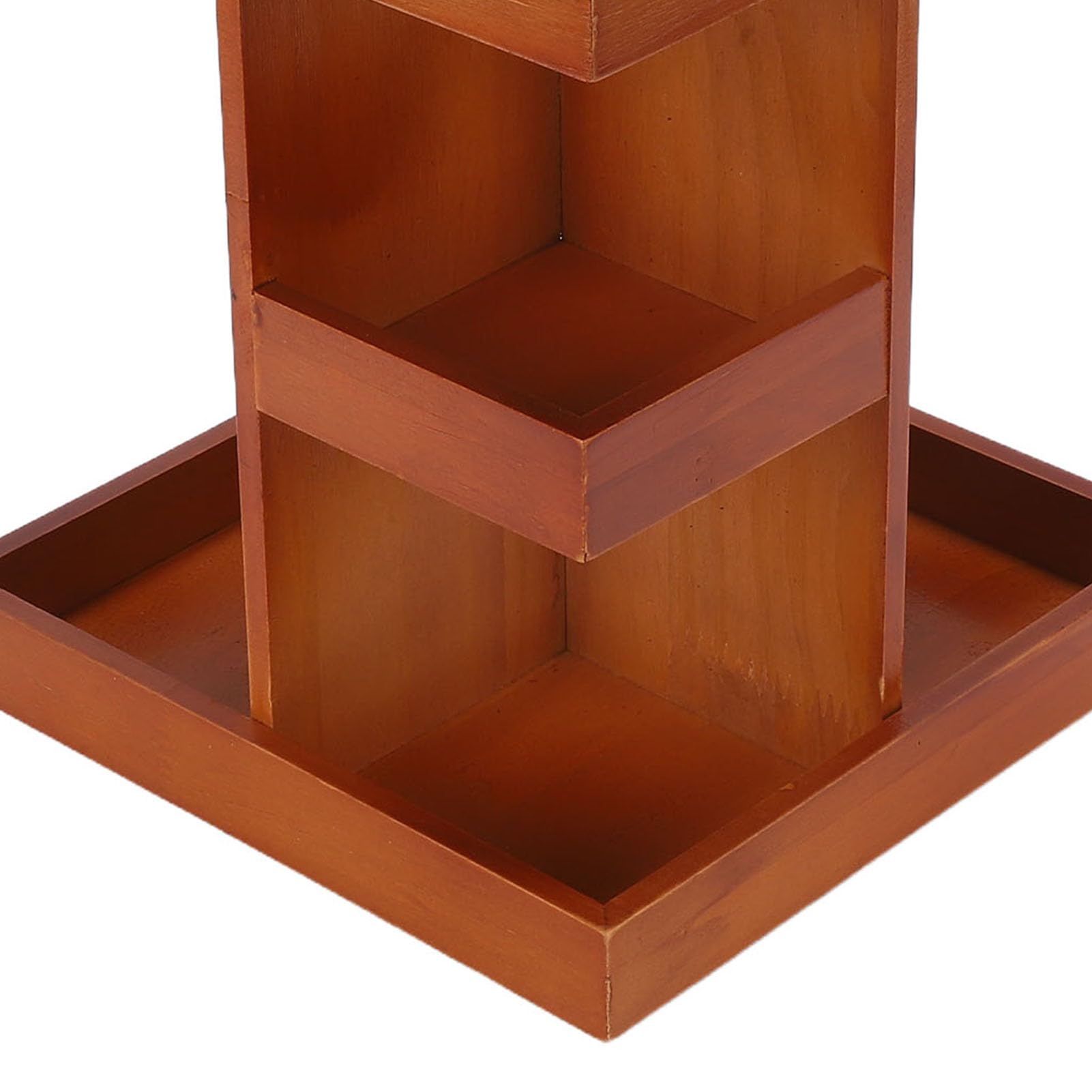 Organizer per Trucchi in Legno Girevole a 360 Gradi con Scomparti Multipli per Esposizione di Profumi Cosmetici, Scaffale da Scrivania per Ufficio Pulito in Camera da Letto