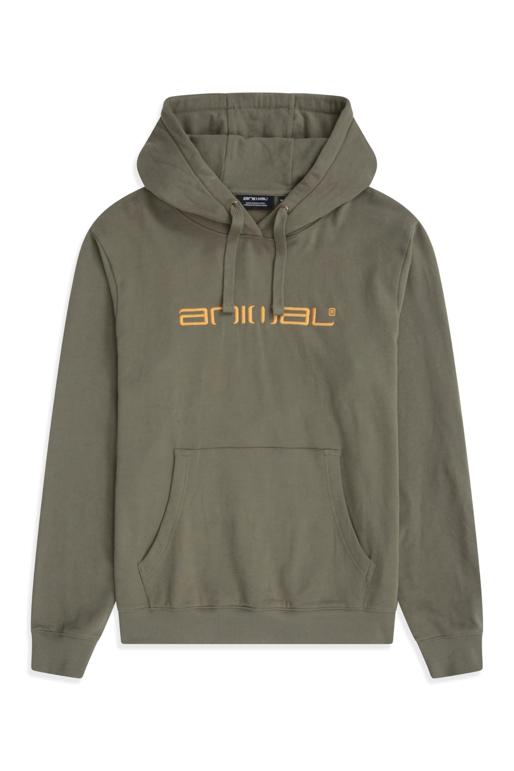Animal Driver Mens Cotton Logo Hoodie - Relaxed Fit Sweathsirt with Adjustable Hood - Spring Summer, Beach, Outdoors, Holiday & Hiking Dark Khaki XL