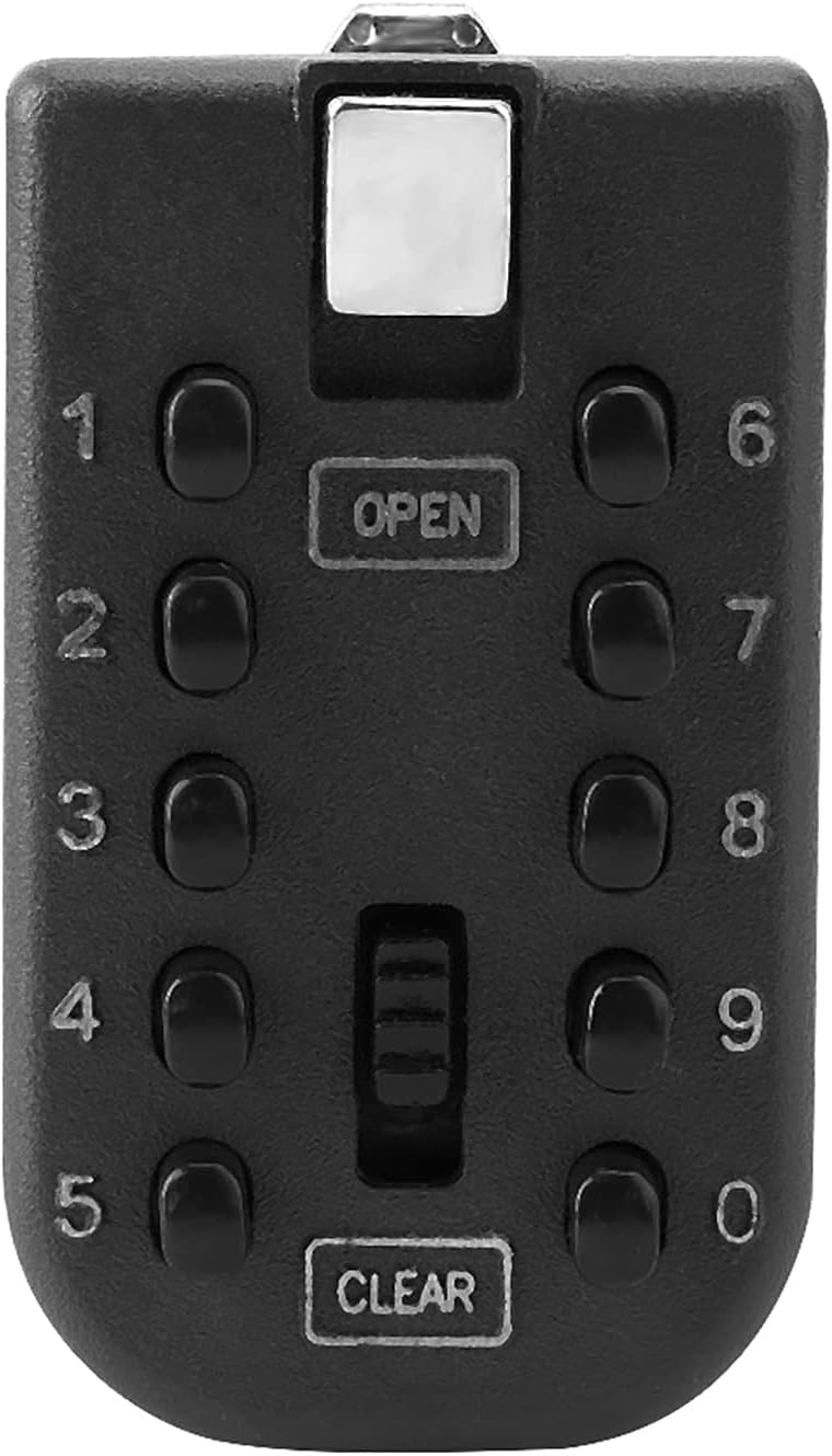 10 Buttons Password Key Lock Box Wall Mount Safe Security Storage Case Lunch Box, Indoor Outdoor Key Storage and Wall Key Lock Box