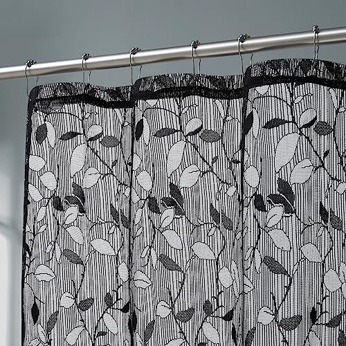 Warm Home Designs GR BLACK 72" Lace Shower Curtainch Gothic Shower Curtain thumb #2
