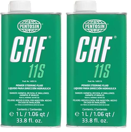Pentosin 1405116 CHF 11S Long-Life Synthetic Hydraulic Fluid for Audi, Bentley, BMW, Chrysler, Dodge, Jeep, Mercedes-Benz, Mini, Porsche, Saab, Volkswagen, Volvo, and More; 1 Liter (Pack of 2)