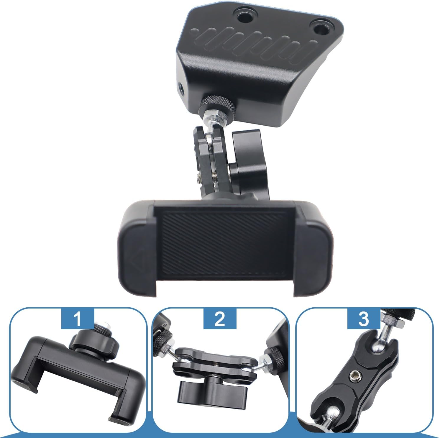 Phone Holder Driver Side Compatible with Ford Bronco 2021 2022 2023 2024 2025 2026, Adjustable Angles 360°Phone