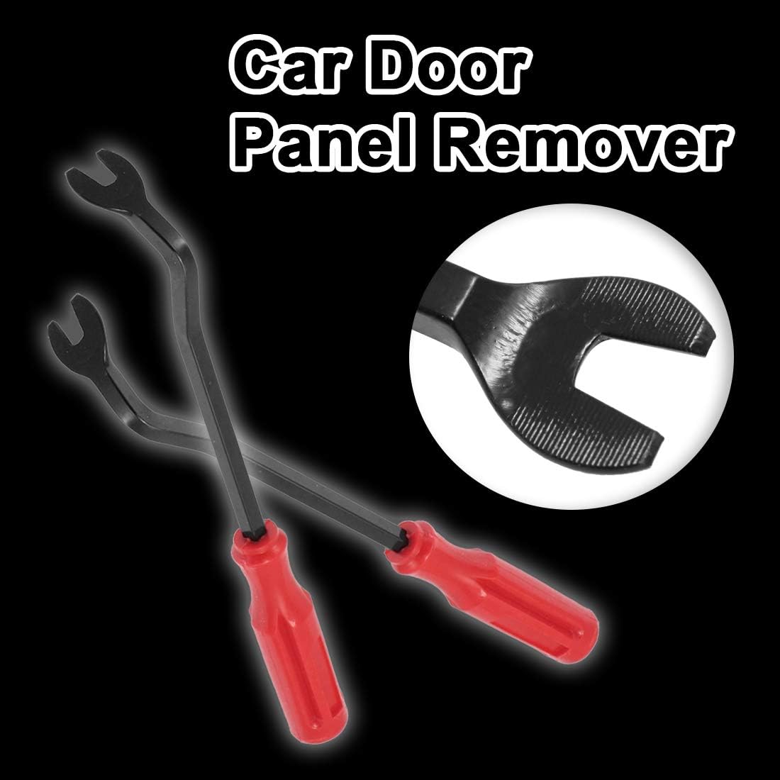 uxcell Red Plastic Upholstery Door Panel Trim Clip Fastener Clip Remover Tool 8.9"